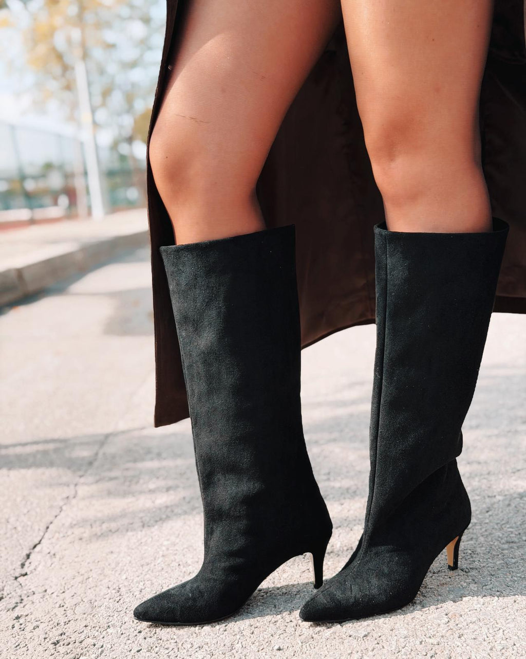 Gwen Black Suede Women's Pumps Boots