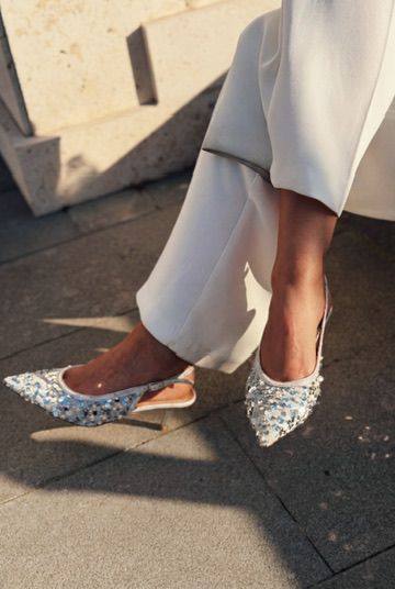 Selorine Silver Sequin Women's Stilettos