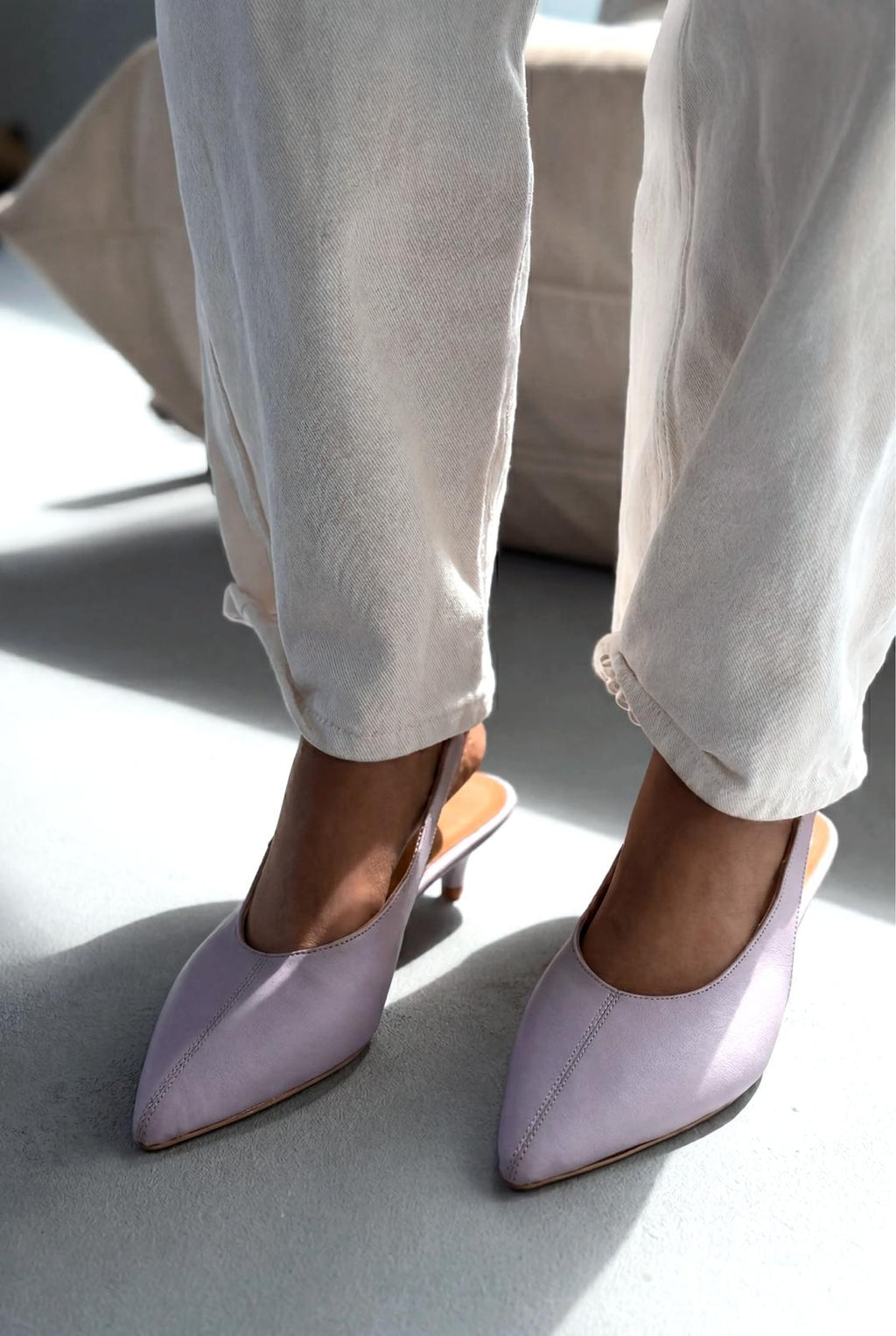 Selor Lilac Faux Leather Women's Stilettos