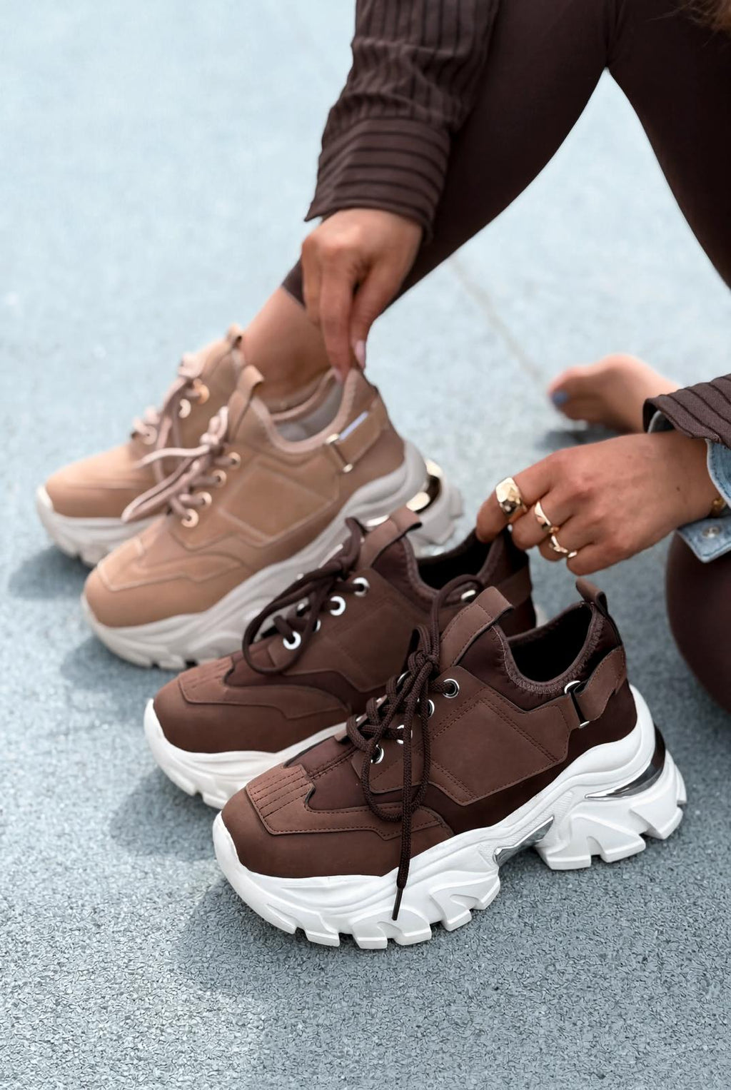 Delorin Dark Brown Women's Sneakers