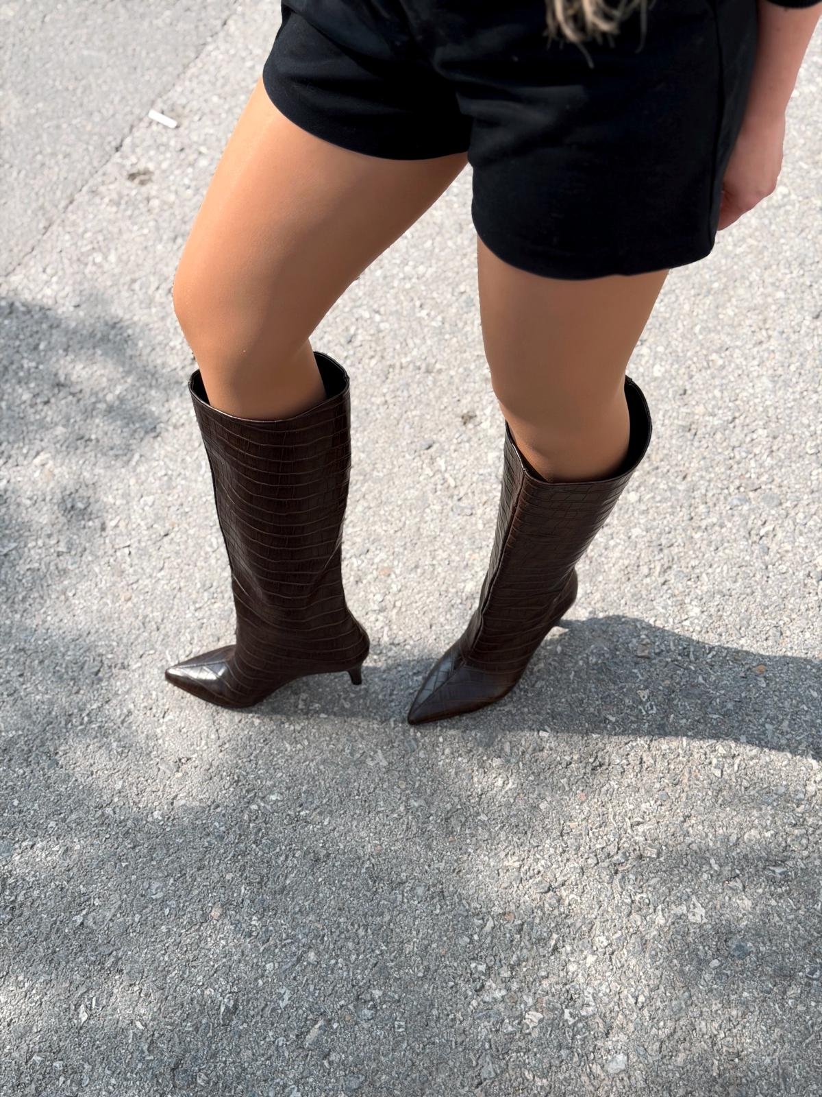 Gwen Patterned Women's Boots Light Brown