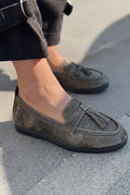 Yorvik Grey Satin Women's Loafers