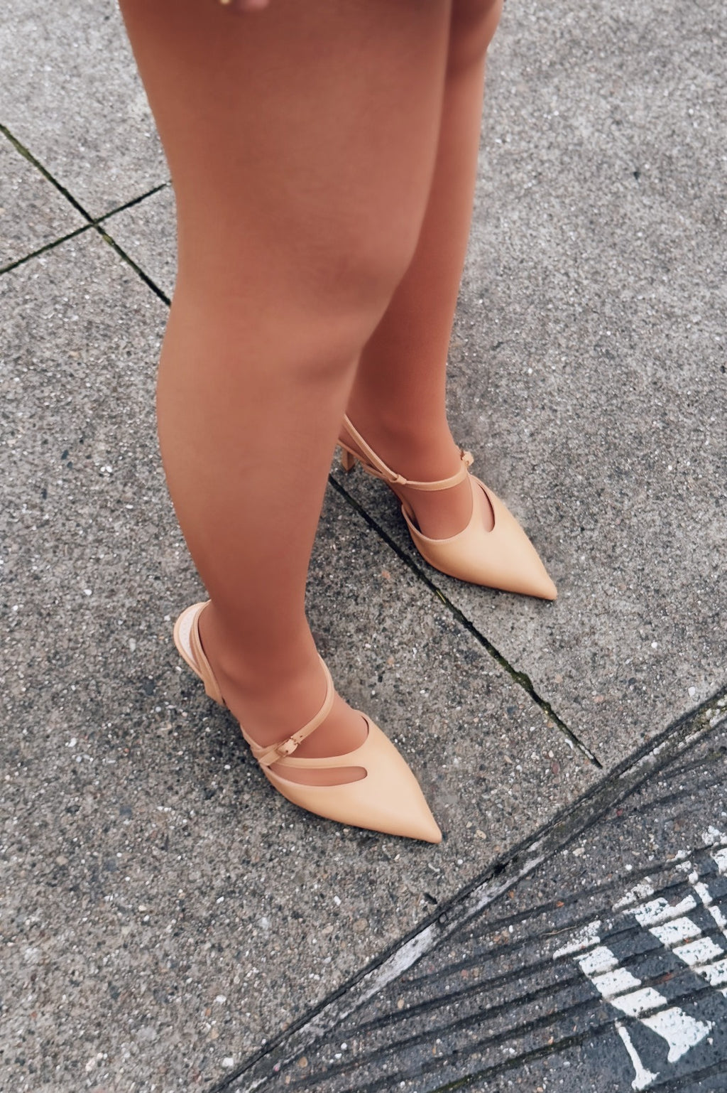 Flamor Nude Faux Leather Women's Stilettos