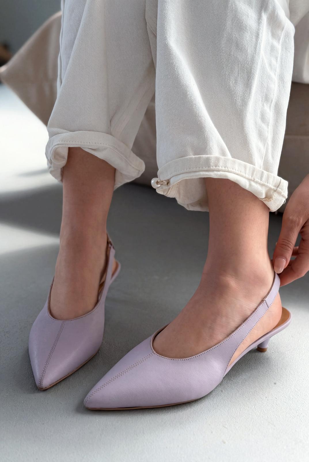 Selor Lilac Faux Leather Women's Stilettos