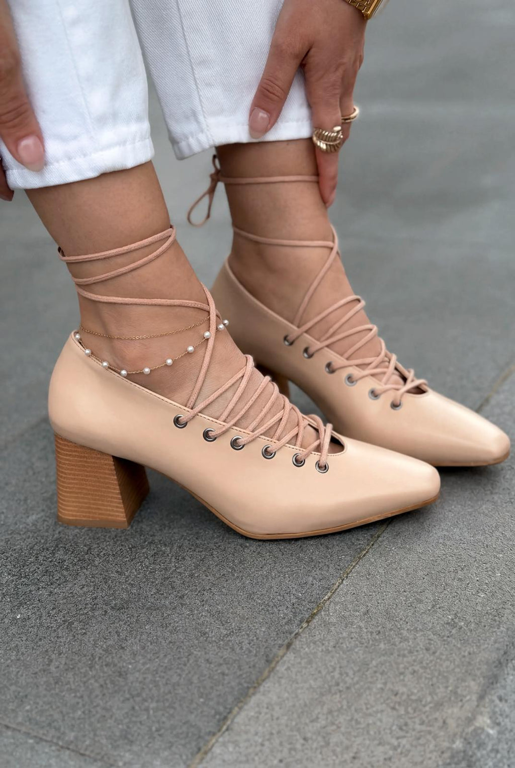 Temora Nude Faux Leather Women's Pumps