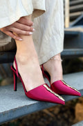 Jaylen Bordeaux Satin Women's Pumps