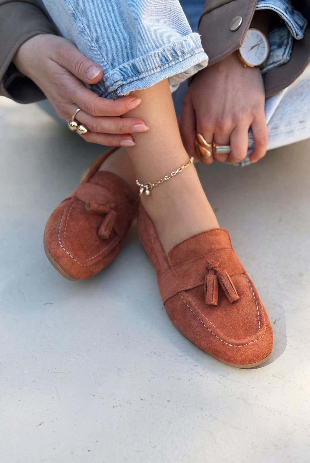 Olena Women's Loafer Brick Suede