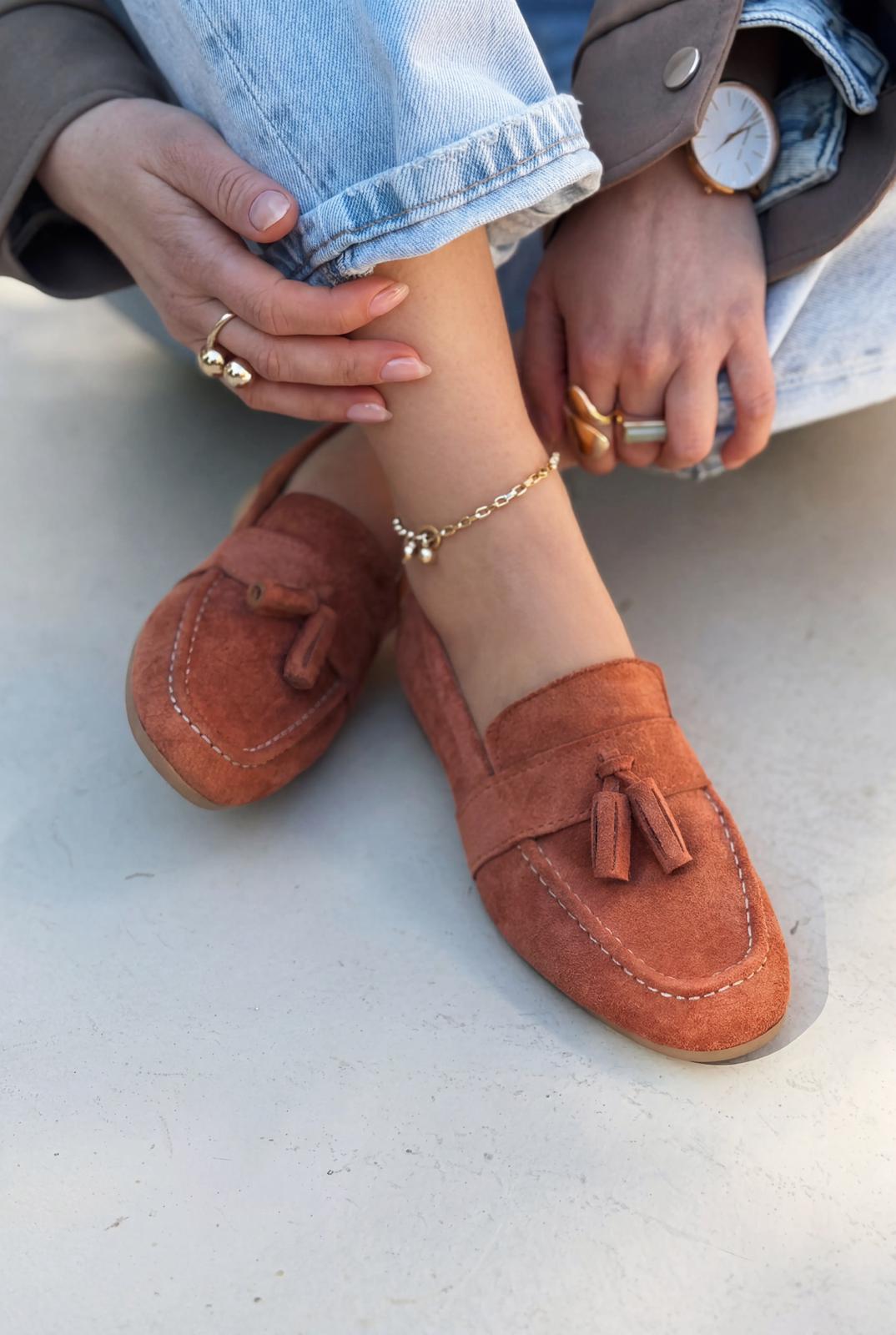Olena Women's Loafer Brick Suede