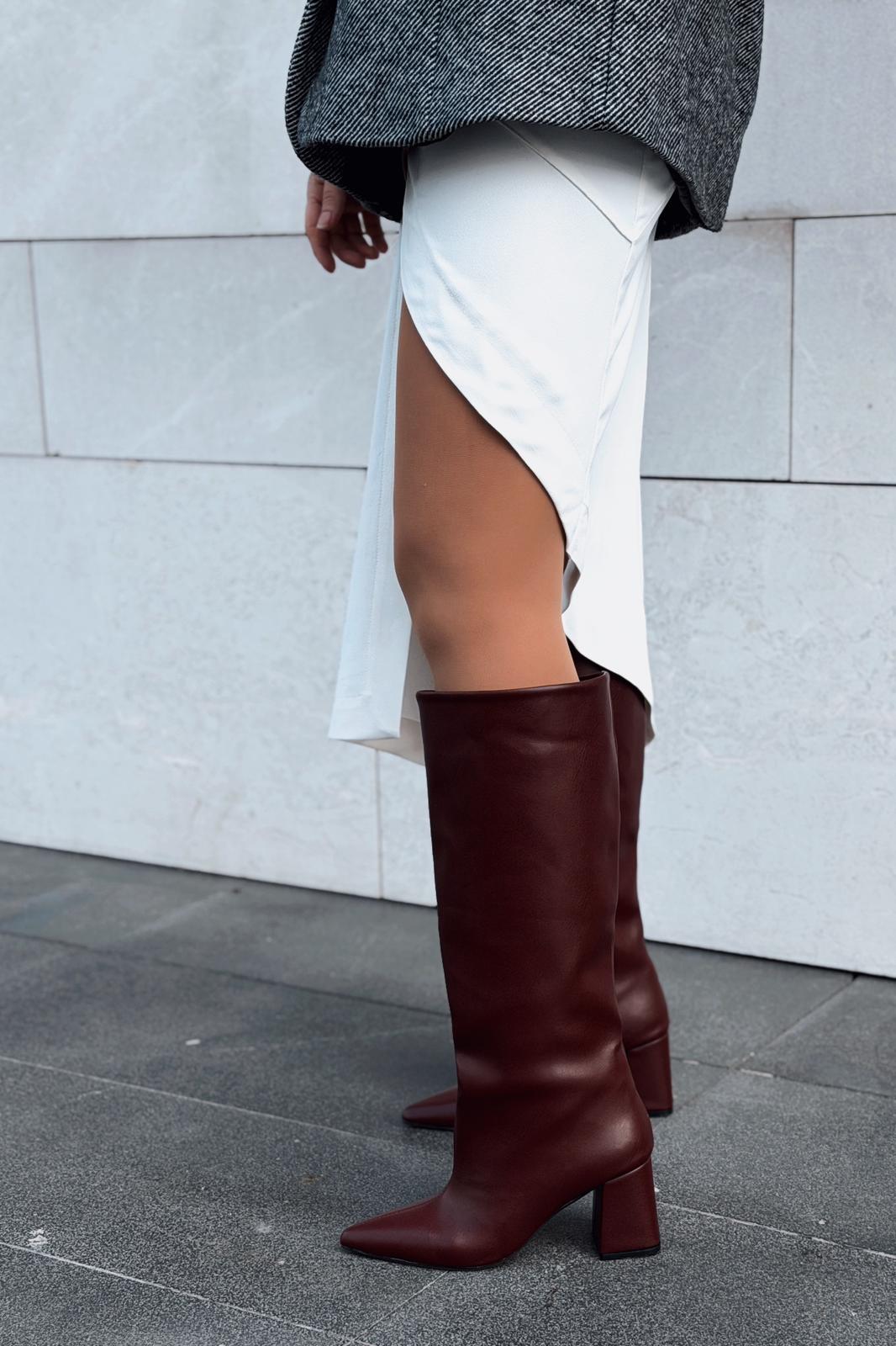 Jarlene Women's Pumps Boots Burgundy Faux Leather