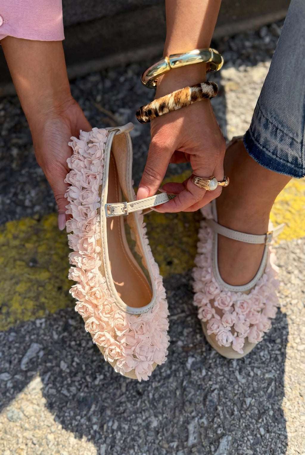 Neror Blush Mesh Women's Flats