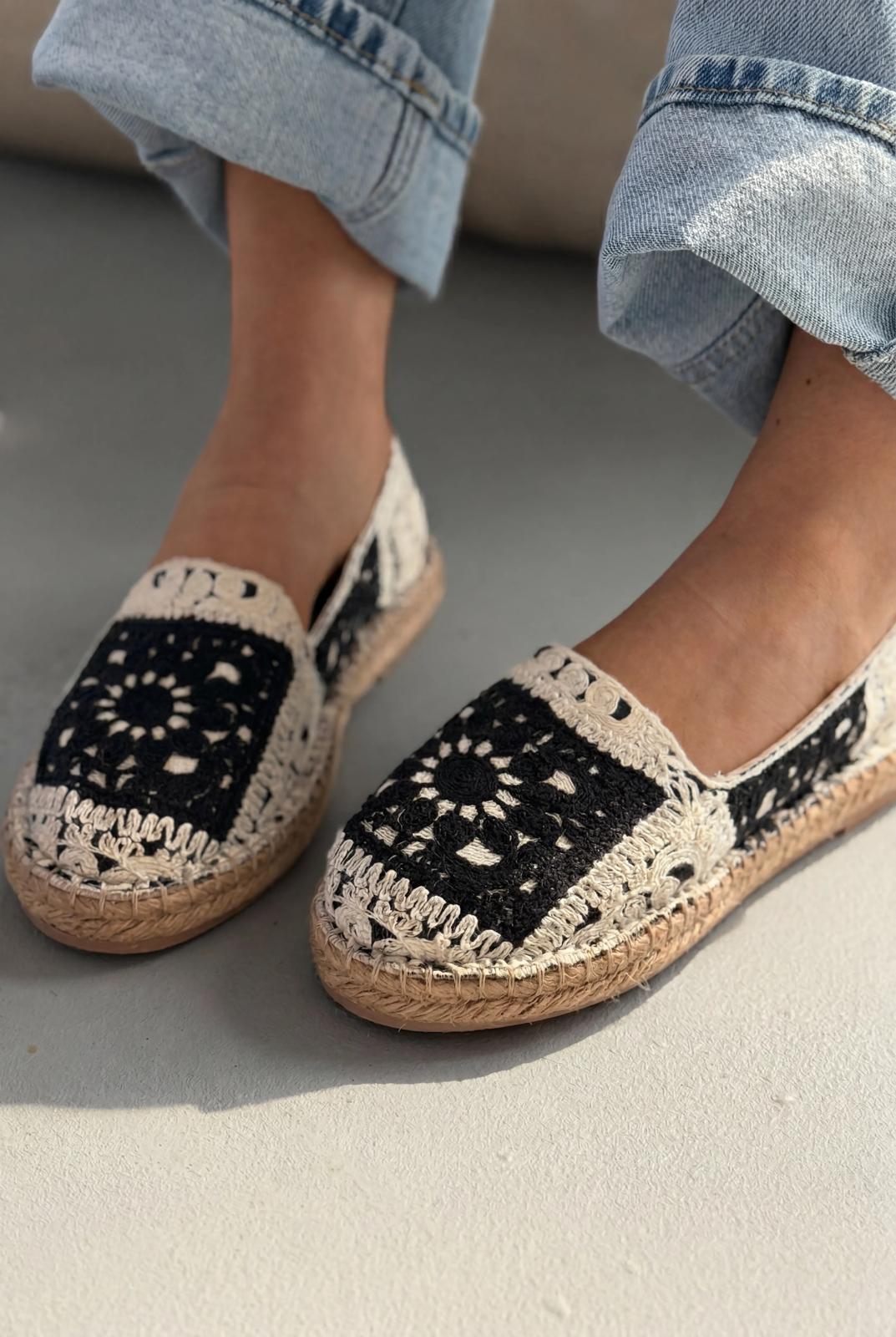 Linera Black Women's Espadrille Loafers