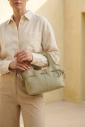 Varent Green Faux Leather Women's Handbag
