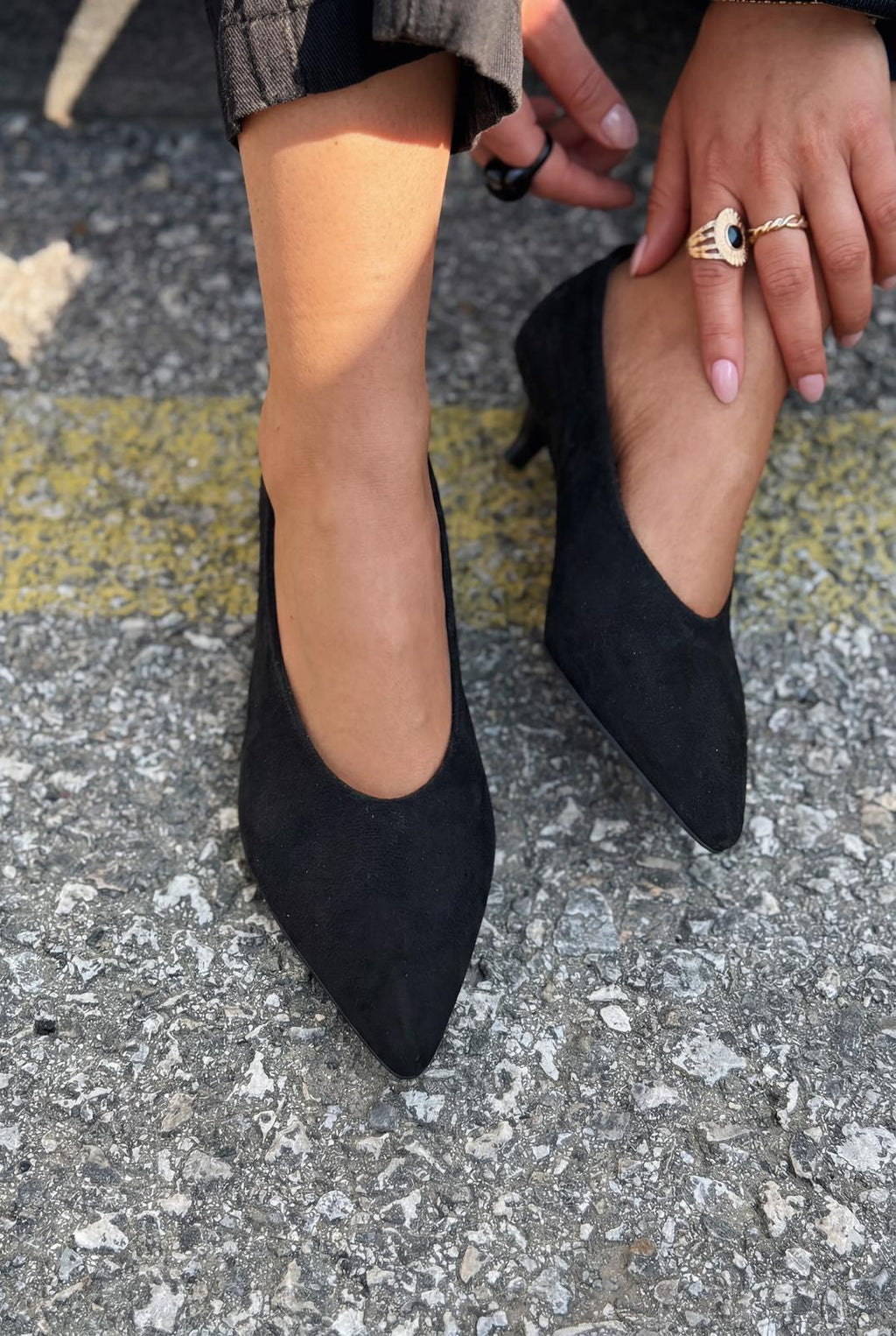 Seranis Black Suede Women's Stilettos