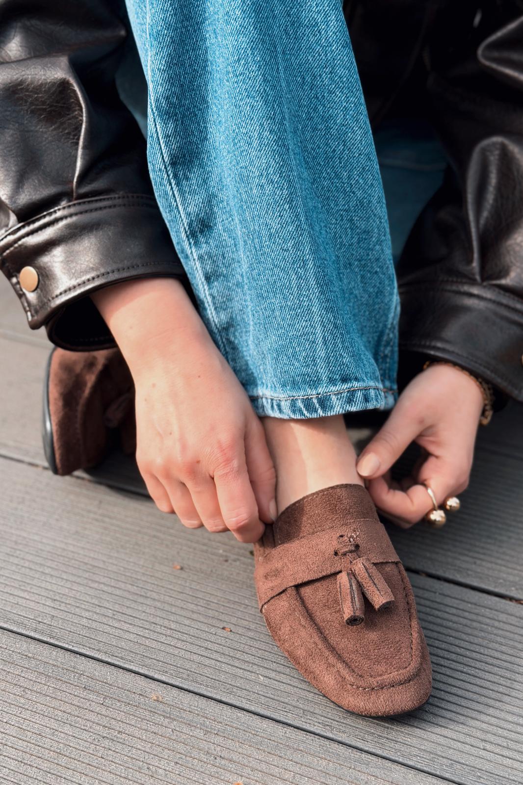 Olena Women's Loafer Light Brown Suede
