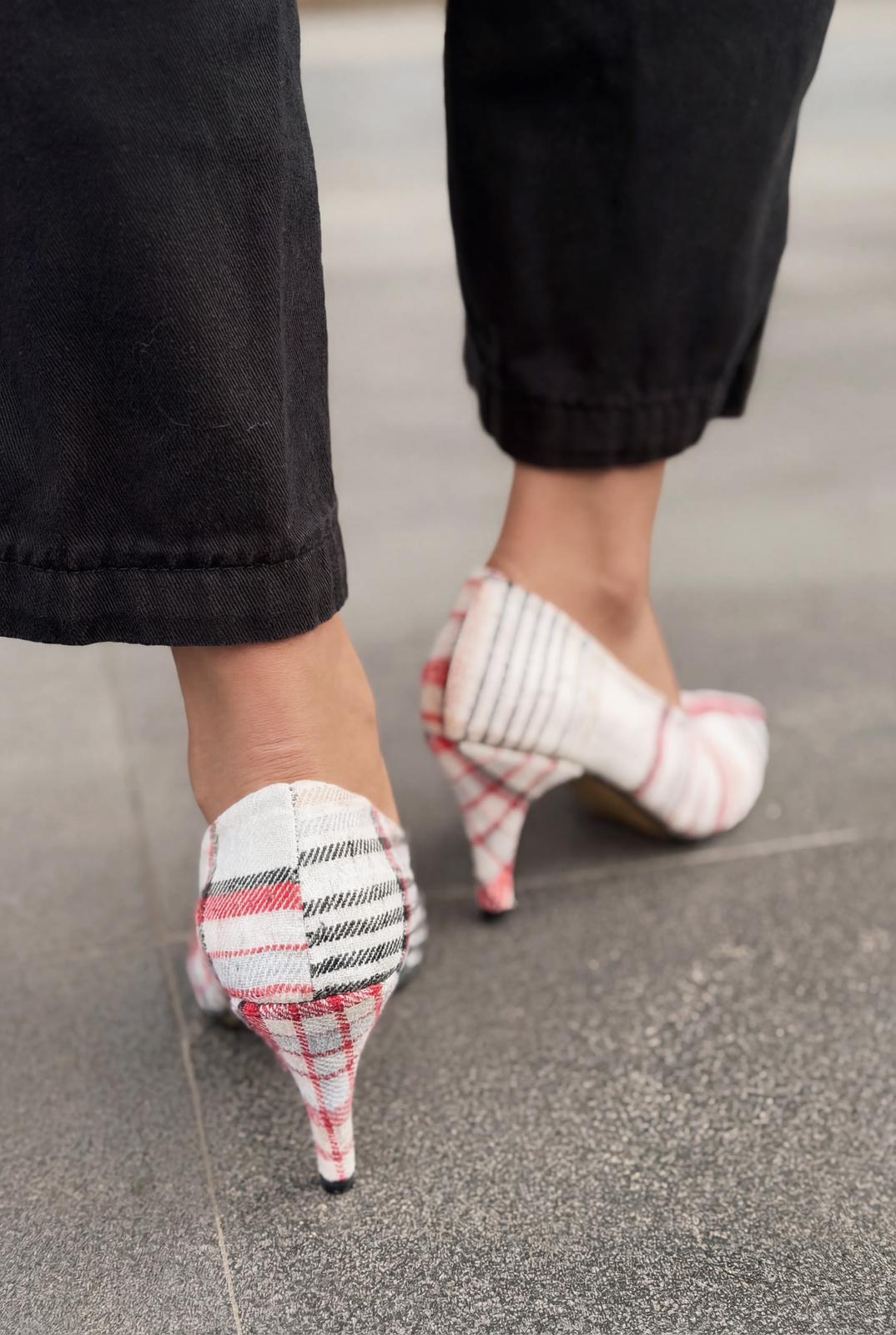 Kairo Multicolor Tweed Fabric Women's Stilettos
