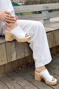 Velseya White Faux Leather Women's Pumps