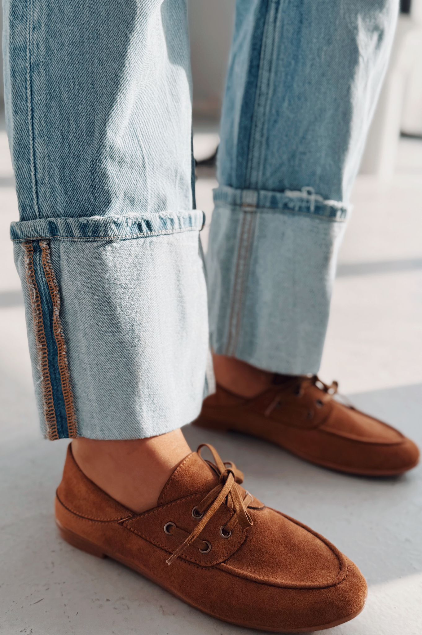 Maltra Tan Suede Women's Oxford Shoes
