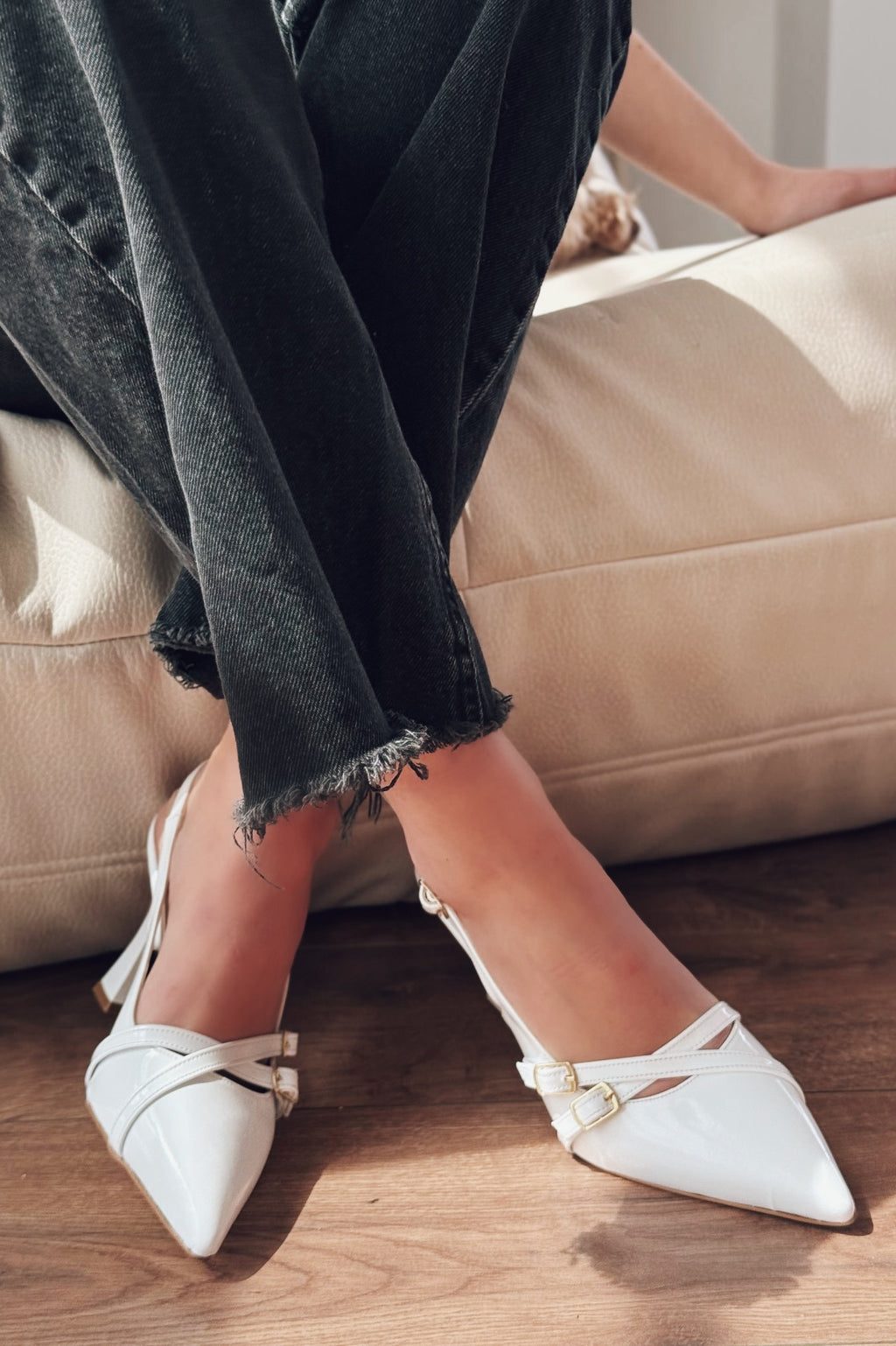 Jolira White Patent Faux Leather Women's Stilettos