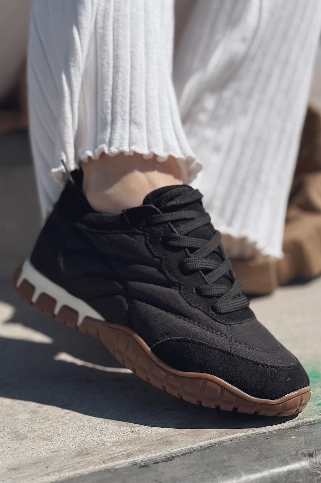 Romine Black Parachute Fabric Women's Sneakers