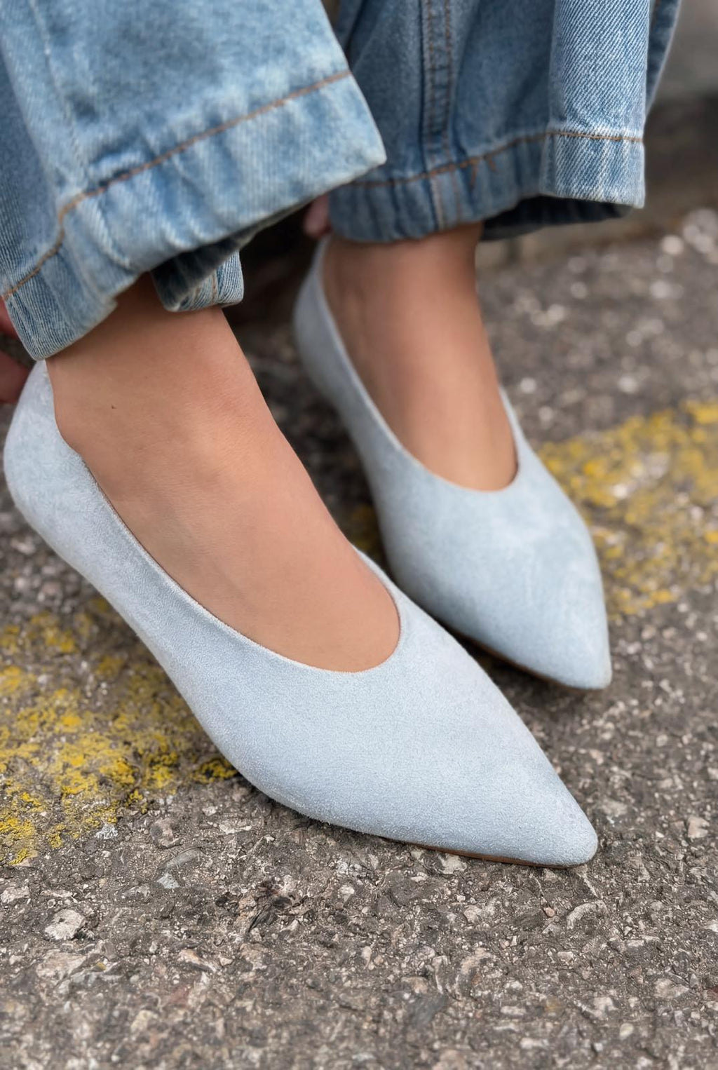 Seranis Baby Blue Suede Women's Stilettos