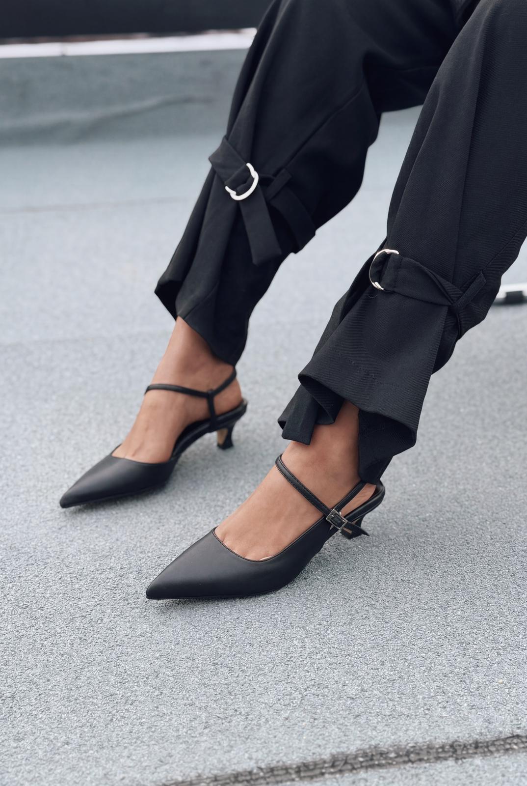 Torev Black Faux Leather Women's Stilettos