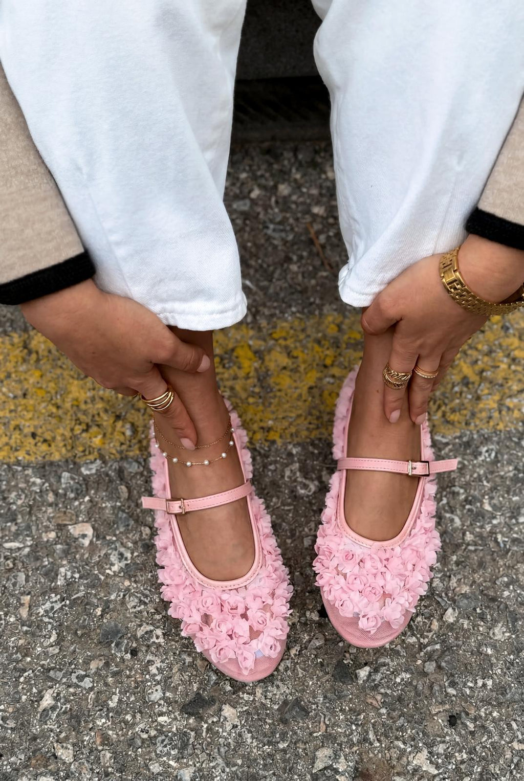 Neror Pink Tulle Women's Flats