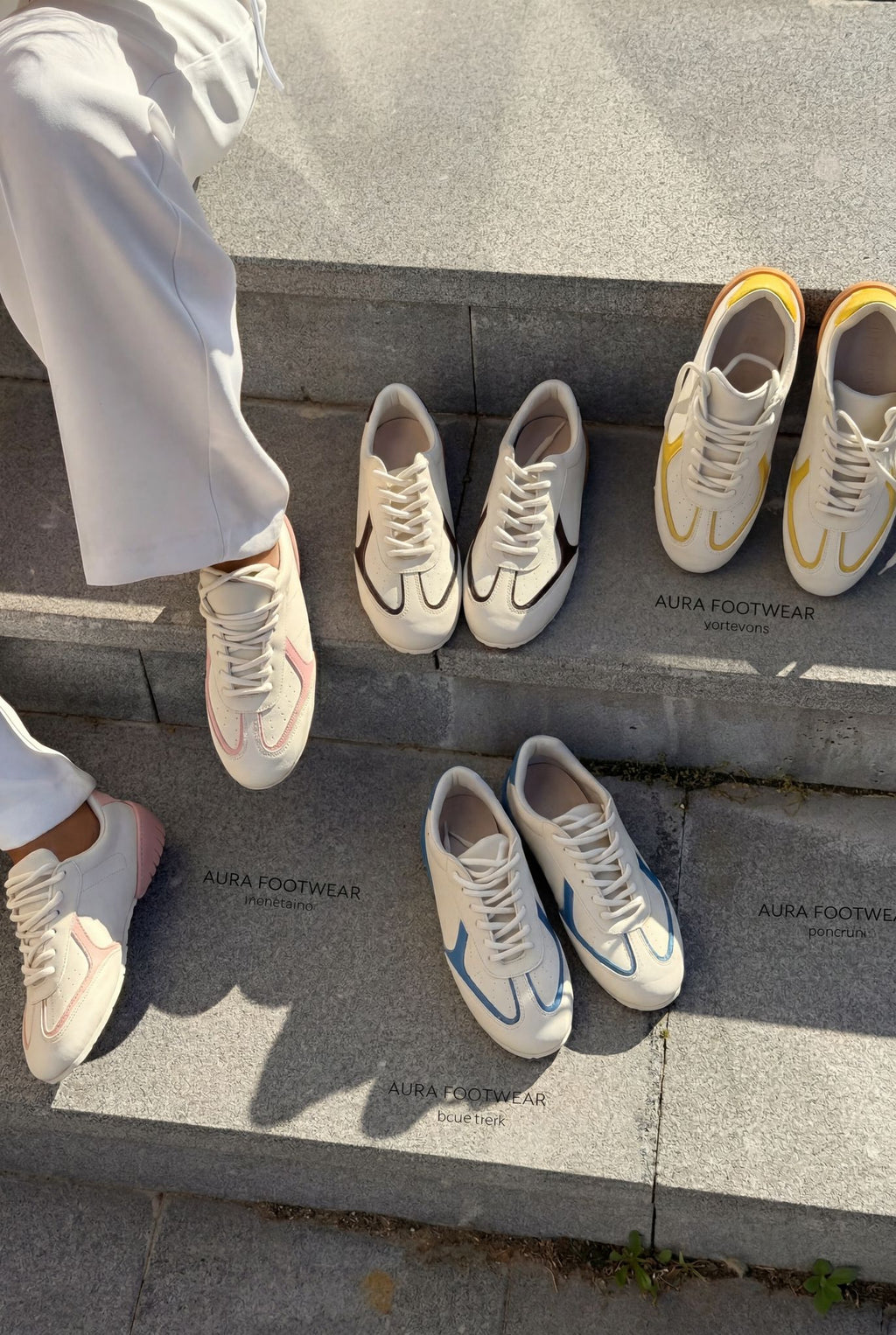 Rosven Taupe Faux Leather Women's Sneakers