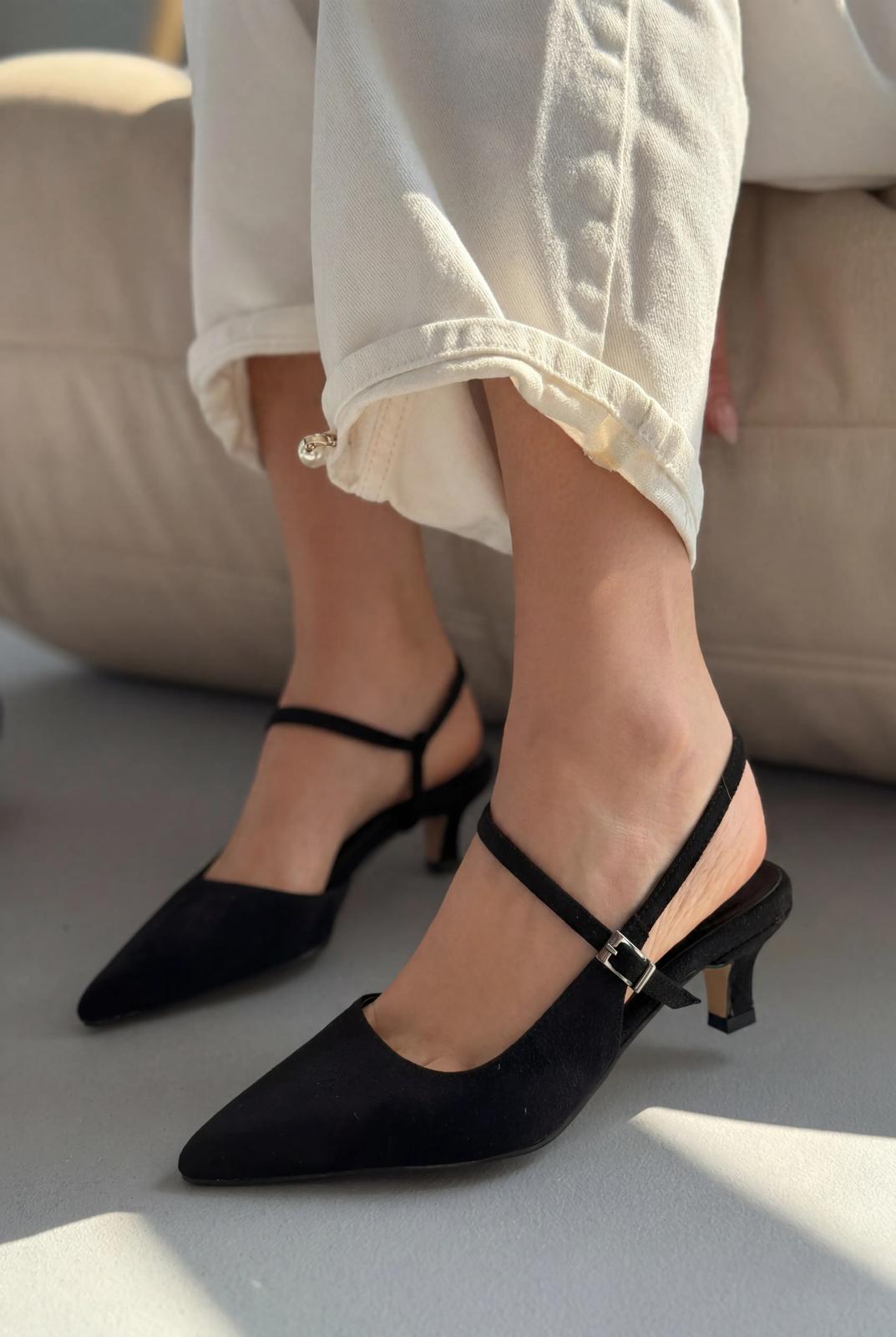Torev Black Suede Women's Stilettos