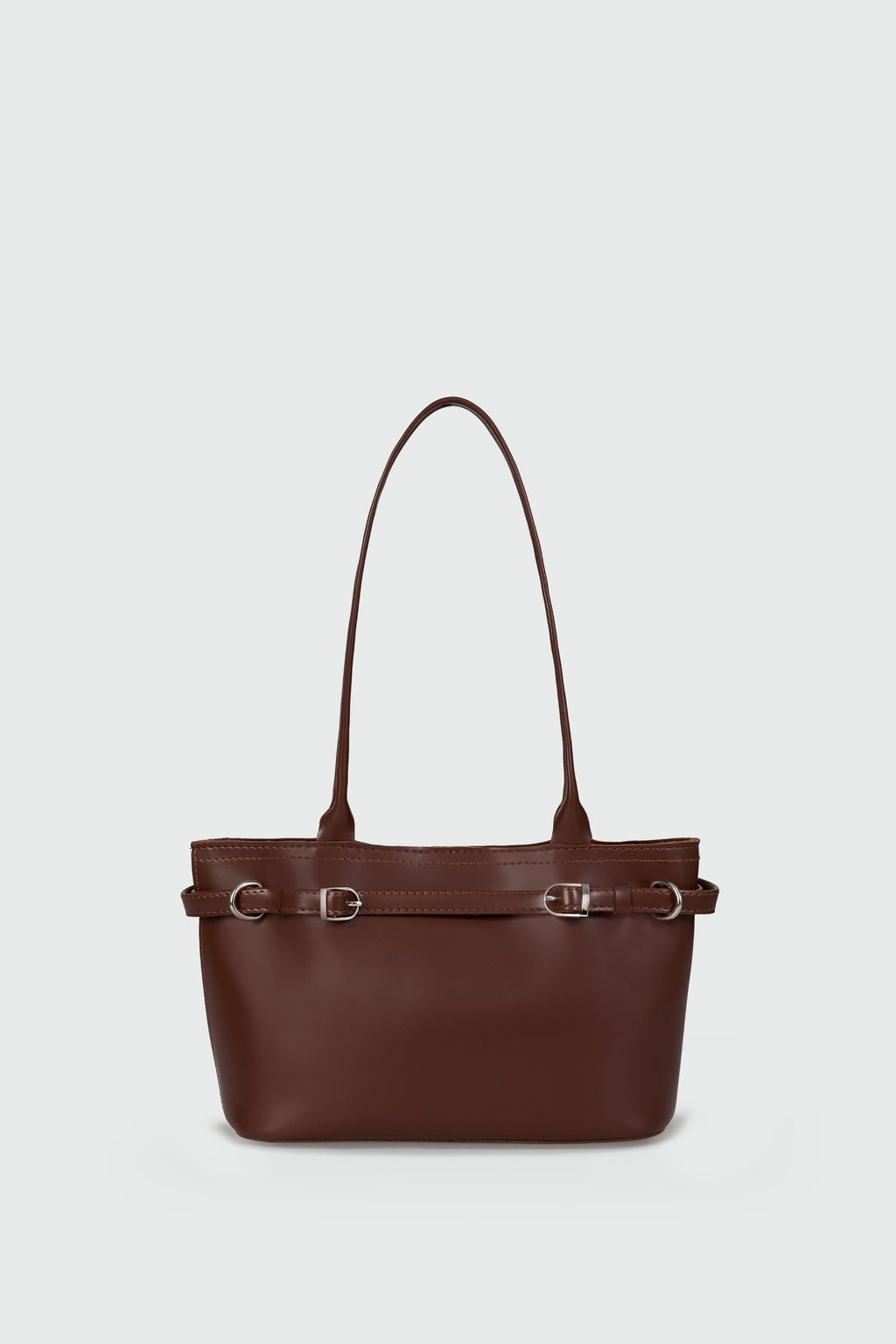 Aurin Brown Faux Leather Shoulder Bag