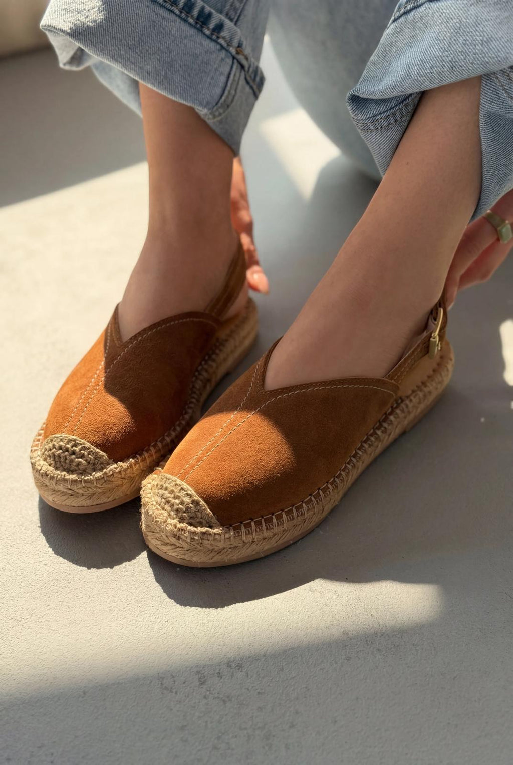 Orveth Tan Genuine Suede Women's Espadrille