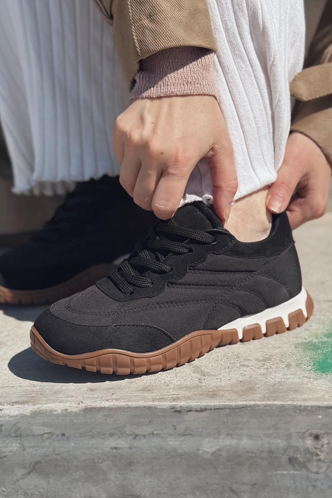 Romine Black Parachute Fabric Women's Sneakers