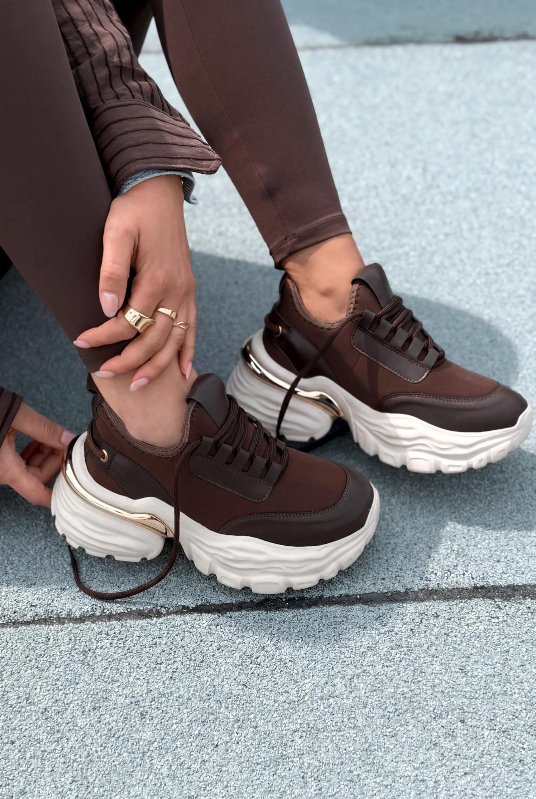 Solin Dark Brown Women's Sneakers