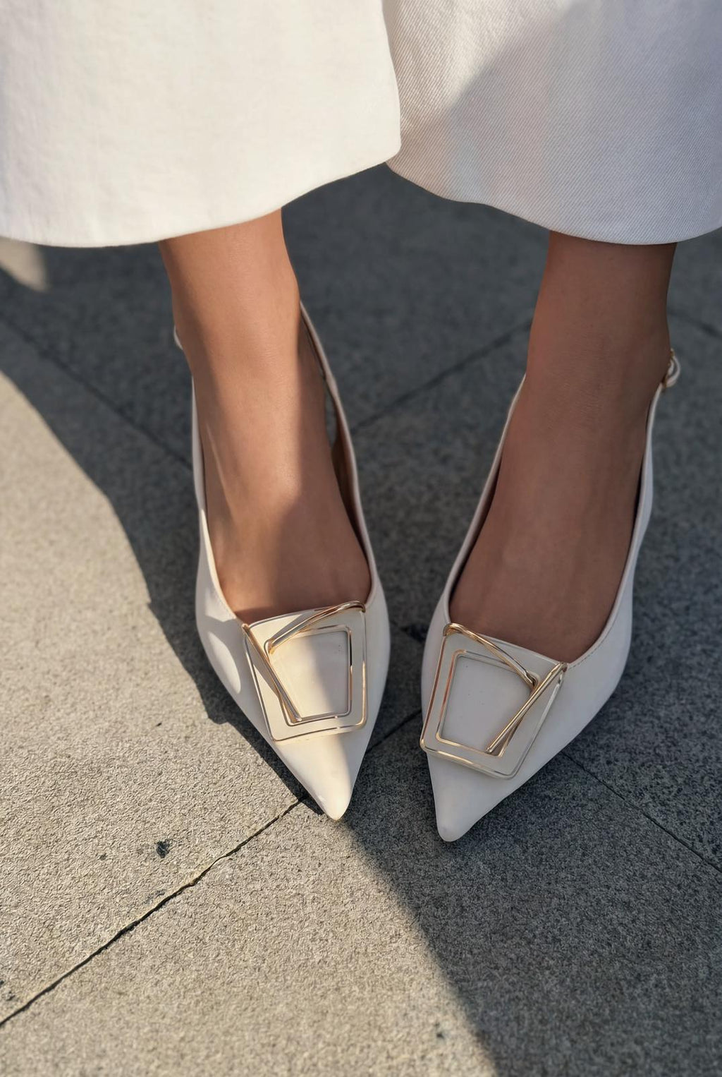 Talvine Beige Satin Women's Stilettos