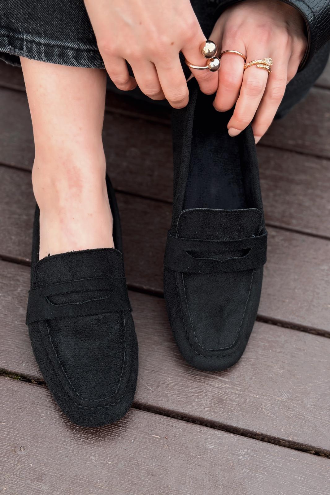 Orvino women's loafer Black suede