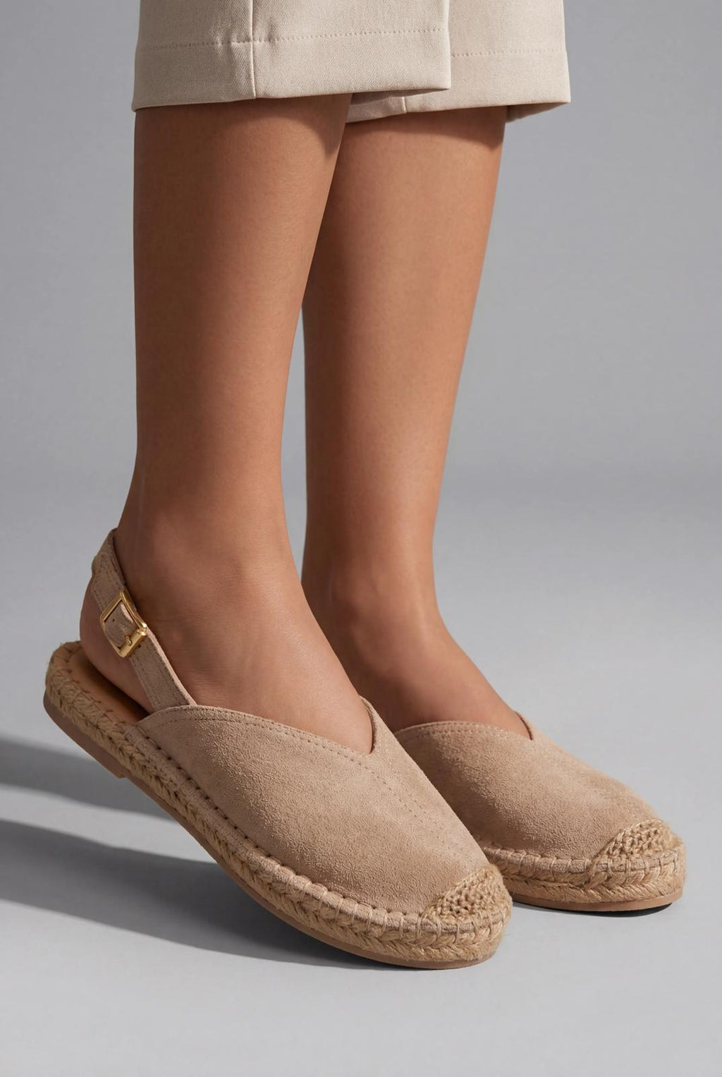 Orveth Beige Genuine Suede Women's Espadrille