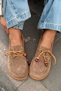 Armon Taupe Genuine Suede Women's Oxford Shoes