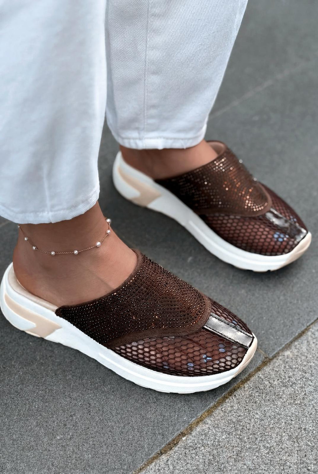 Selrin Women's Sneakers Slide Light Brown