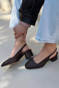 Solen Dark Brown Faux Leather Women's Mary Jane