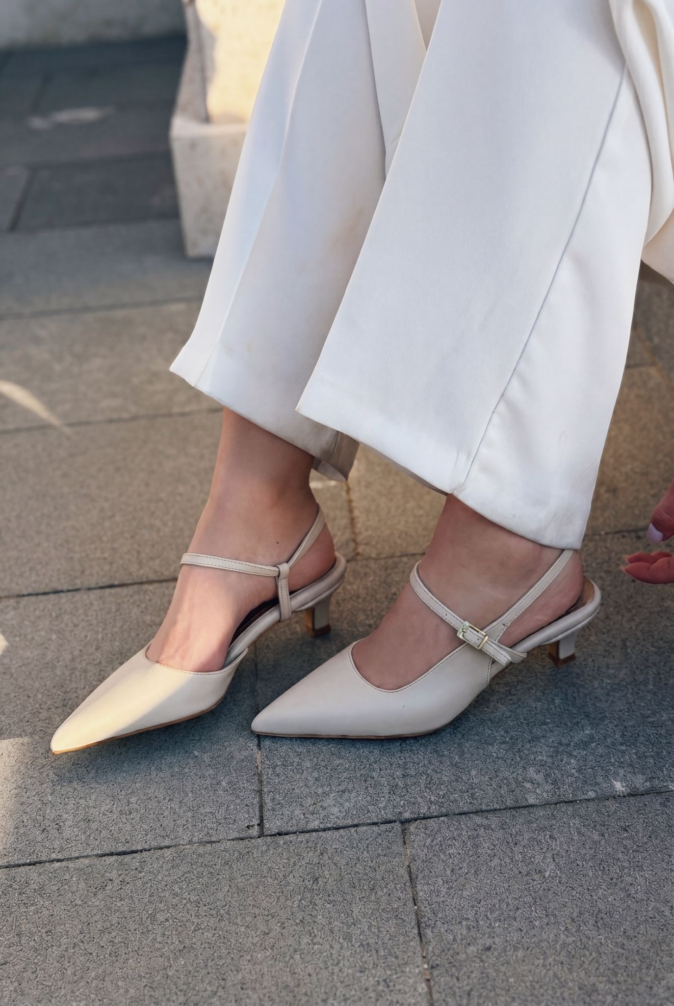 Torev Beige Faux Leather Women's Stilettos
