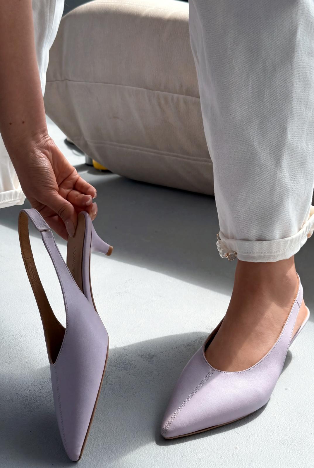 Selor Lilac Faux Leather Women's Stilettos