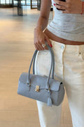 Belvis Baby Blue Faux Leather Women's Shoulder Bag