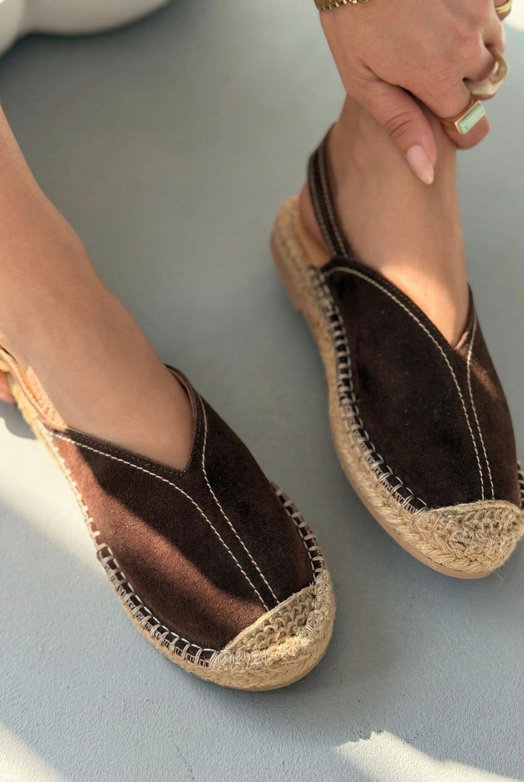 Orveth Light Brown Genuine Suede Women's Espadrille