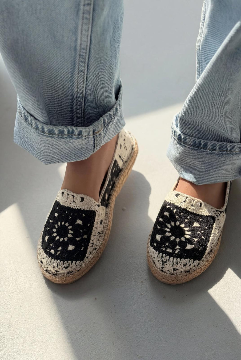 Linera Black Women's Espadrille Loafers