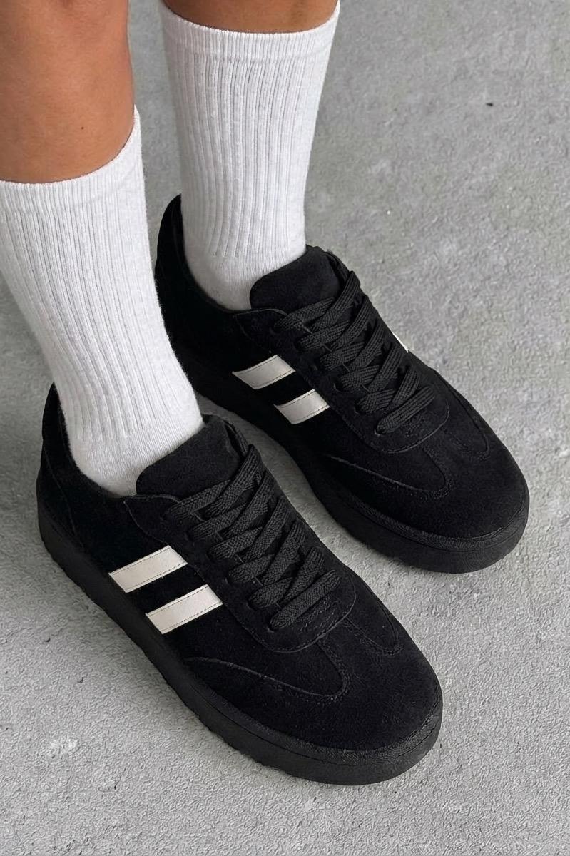 Vireo Black Suede Women's Sneakers