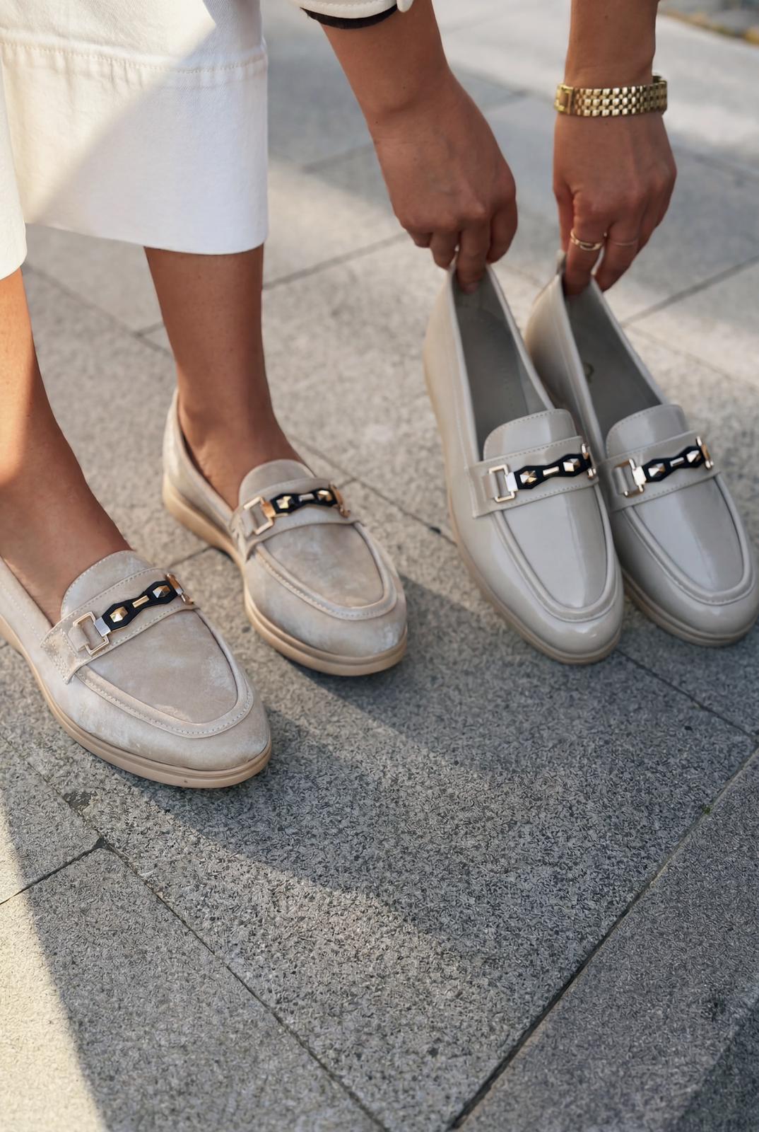 Toler Beige Satin Women's Loafers