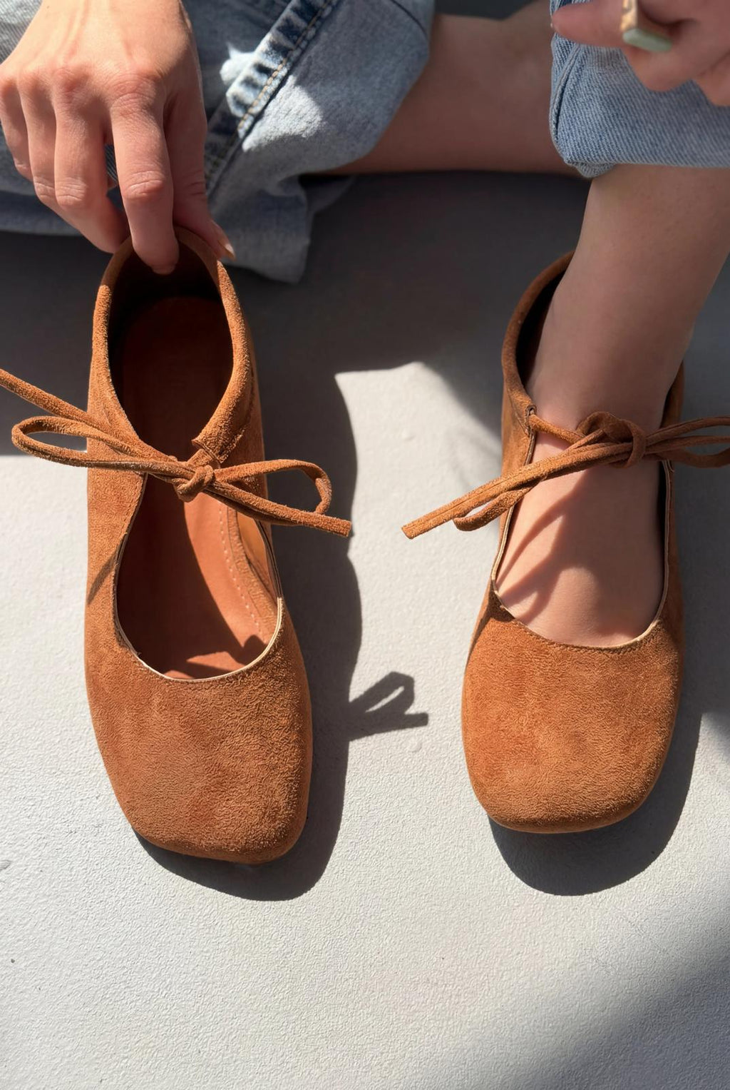 Belith Taupe Suede Women's Flats
