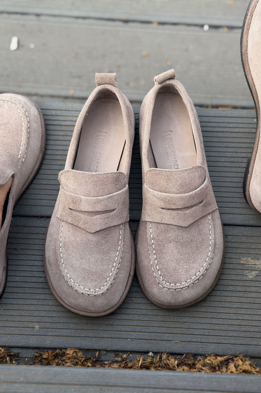Marion Taupe Genuine Suede Women's Loafers