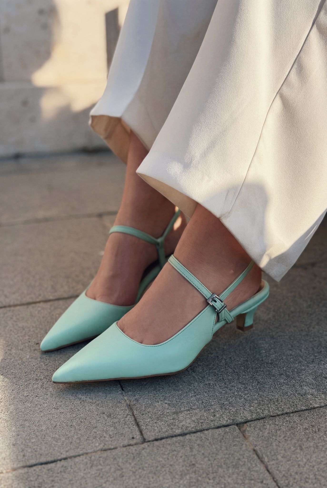 Torev Green Faux Leather Women's Stilettos