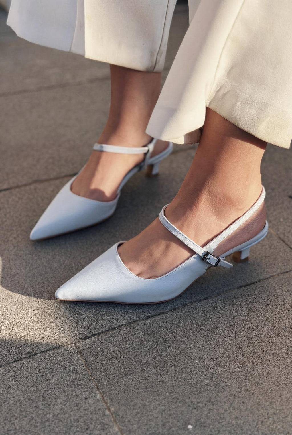Torev Baby Blue Faux Leather Women's Stilettos