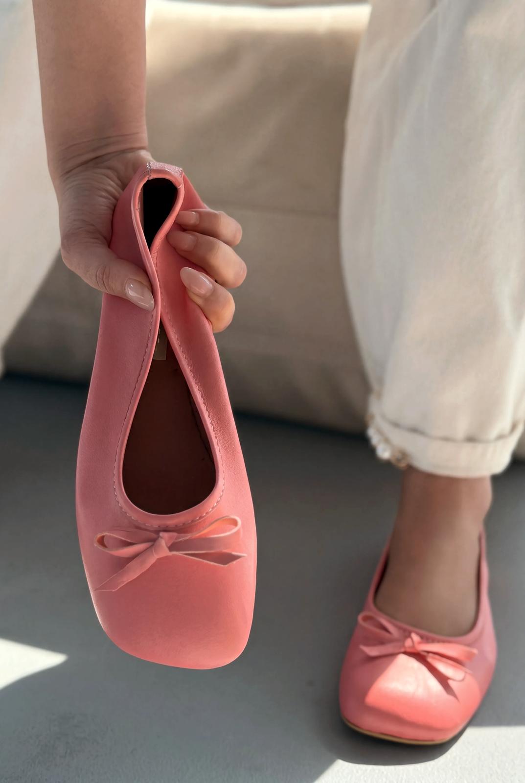 Telion Blush Genuine Leather Women's Flats